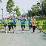 ＂Medicine＂ funziona in salute!Quasi mille cittadini sono andati a Wuchang River Beach per iniziare per la salute